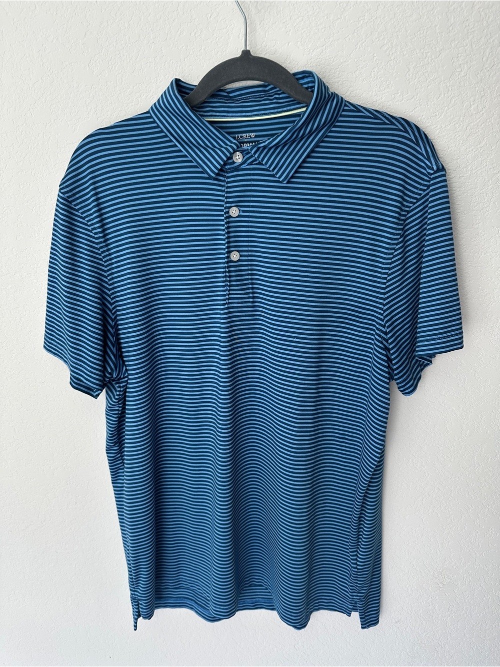 J. Crew Men’s Blue Striped Performance Polo